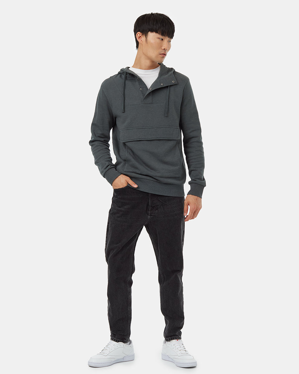 Tentree Men's Treefleece Anorak Hoodie - Urban Green