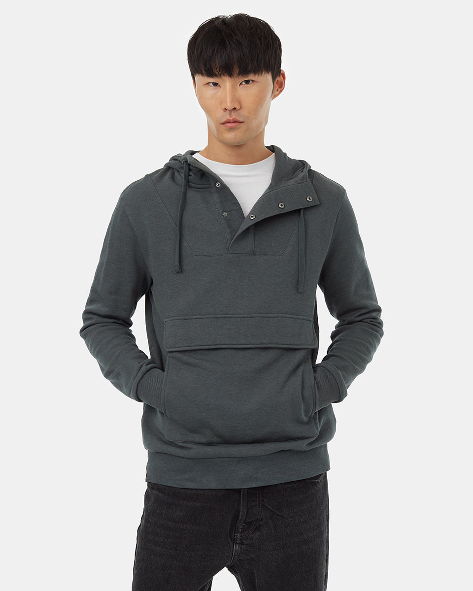 Tentree Men's Treefleece Anorak Hoodie - Urban Green
