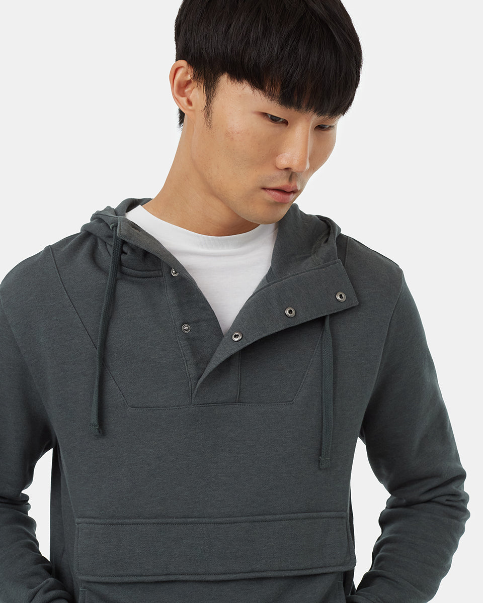 Tentree Men's Treefleece Anorak Hoodie - Urban Green