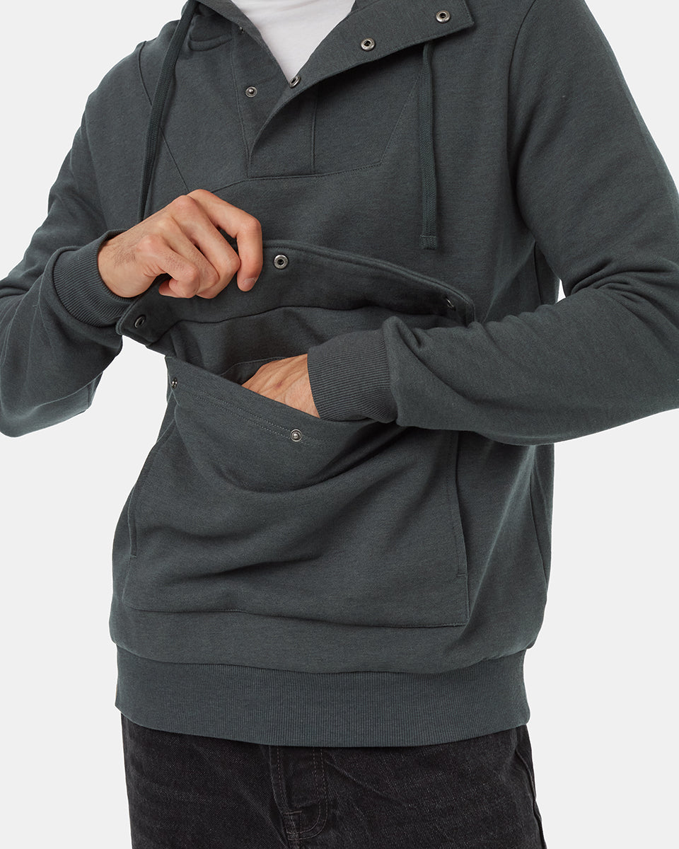 Tentree Men's Treefleece Anorak Hoodie - Urban Green