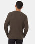 Tentree Men's Highline Cotton Wide Rib Crew - Black Olive Green