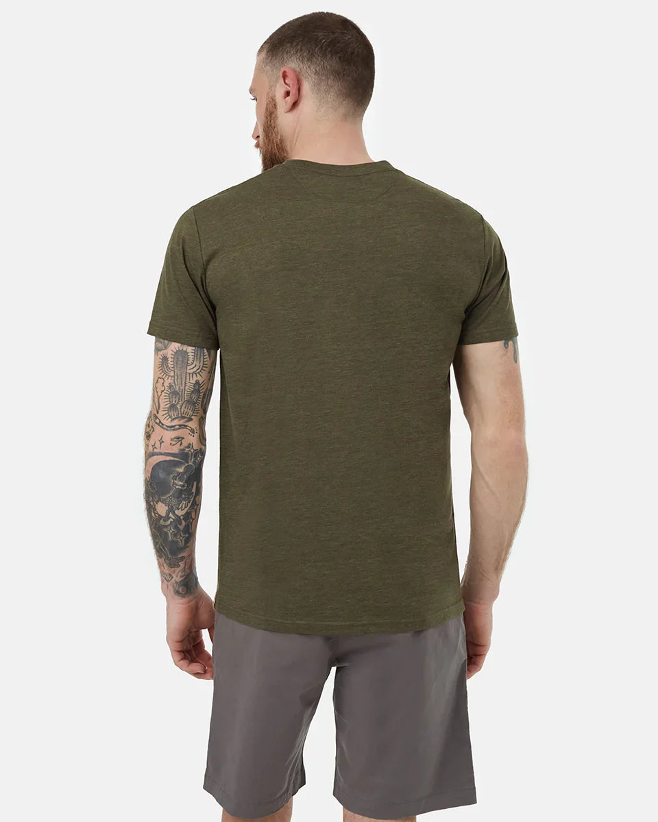 Tentree Men's Sasquatch T-Shirt - Olive Night Green Heather Rubber