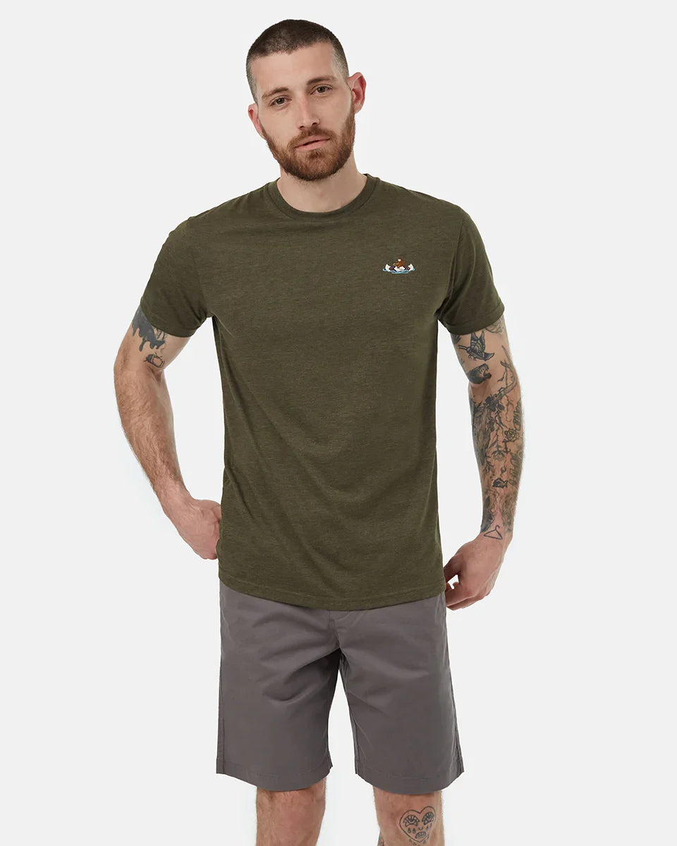 Tentree Men's Sasquatch T-Shirt - Olive Night Green Heather Rubber