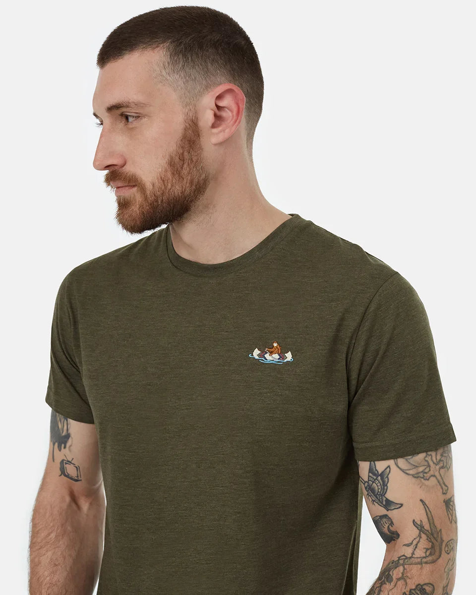 Tentree Men's Sasquatch T-Shirt - Olive Night Green Heather Rubber