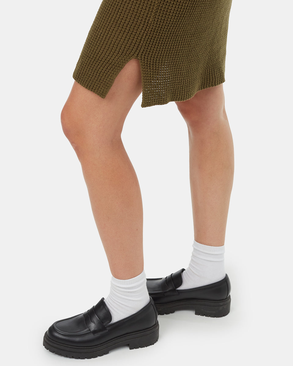 Tentree Women's Highline Crew Neck Dress - Uniform Green