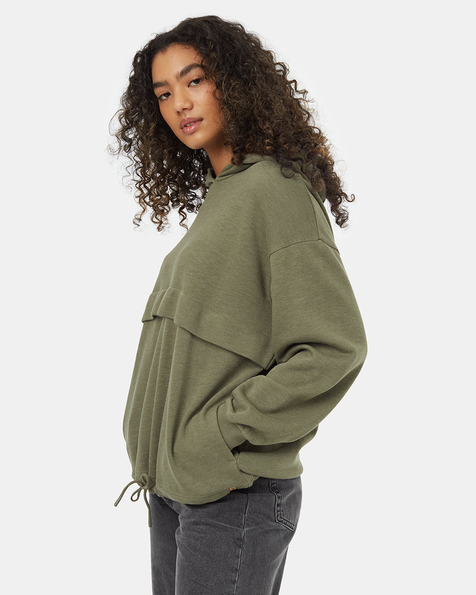 Tentree Women's TreeTerry Seamed Hoodie - Deep Lichen Green
