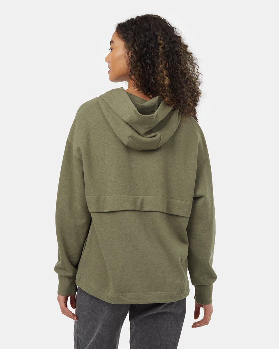 Tentree Women's TreeTerry Seamed Hoodie - Deep Lichen Green