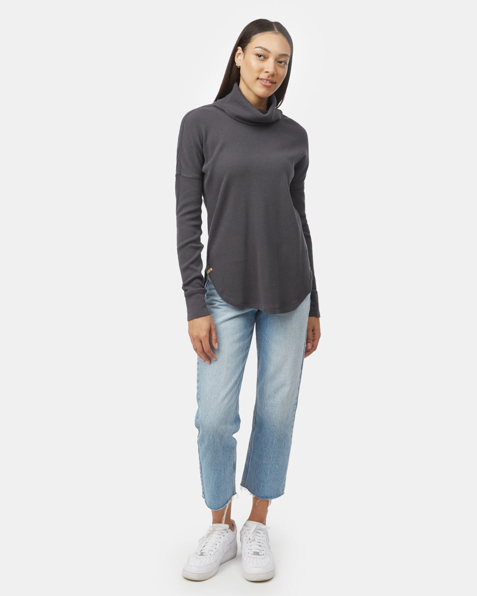 Tentree Women's Highwood Turtleneck - Forest River Green
