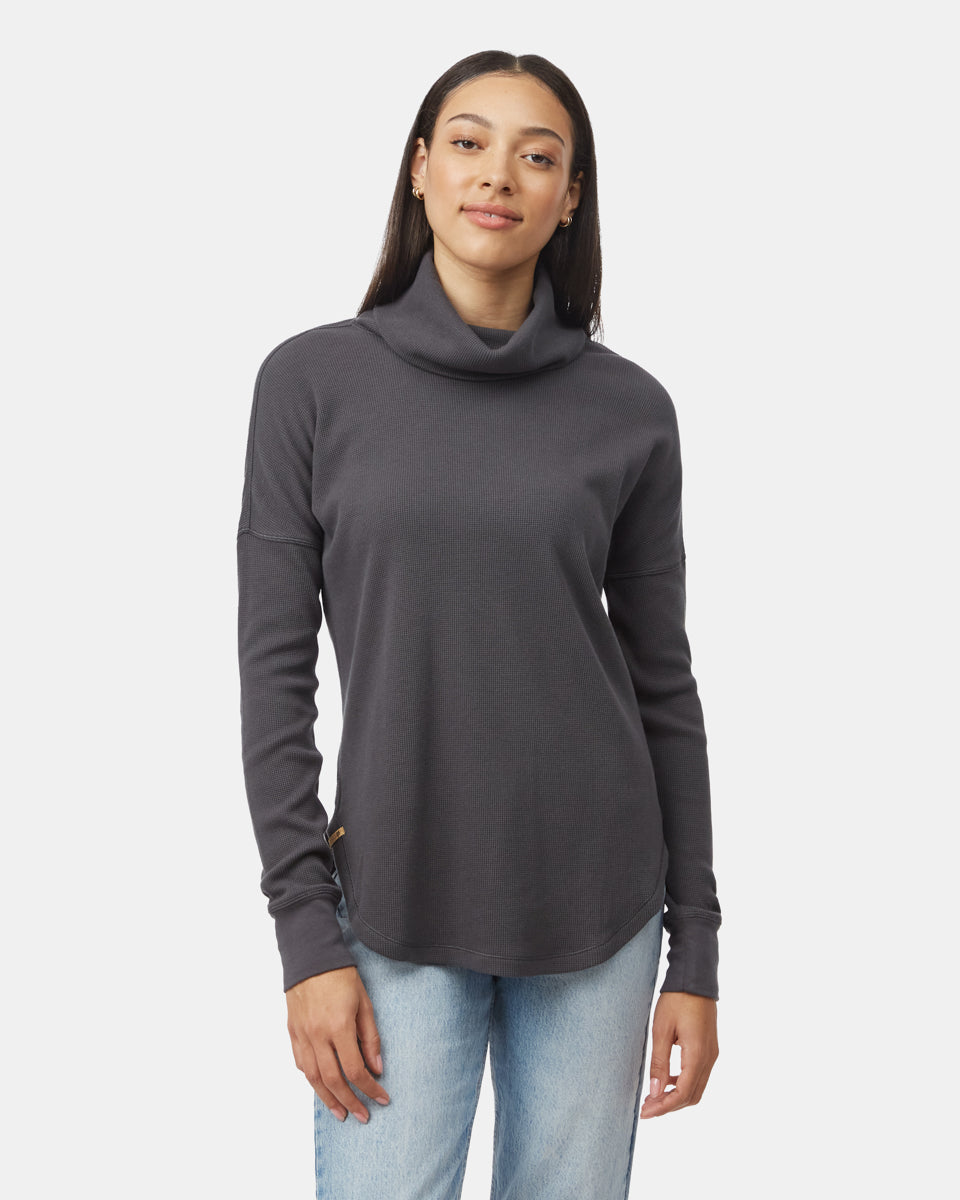 Tentree Women's Highwood Turtleneck - Forest River Green