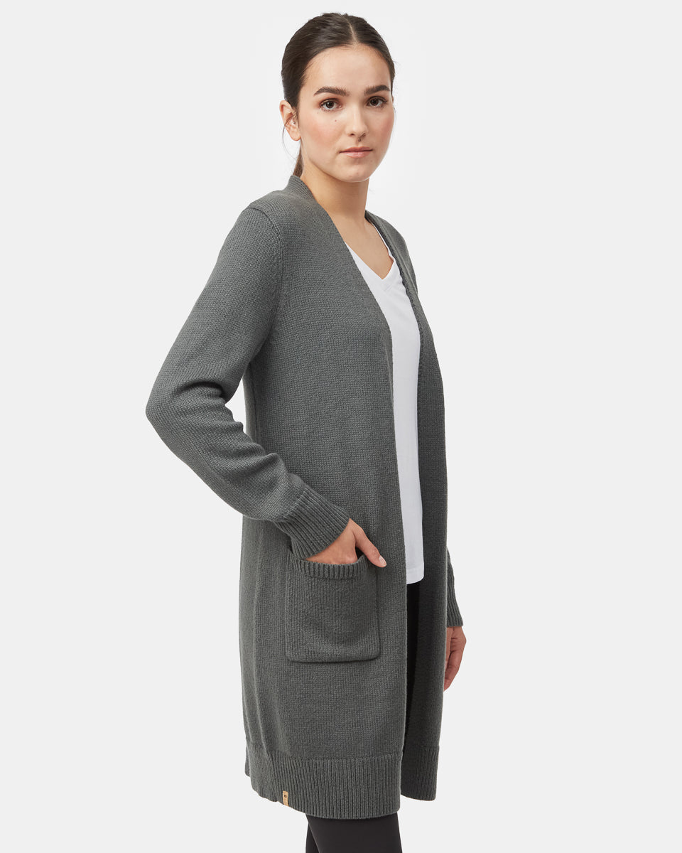 Tentree Women's Highline Wool Cardigan - Urban Green
