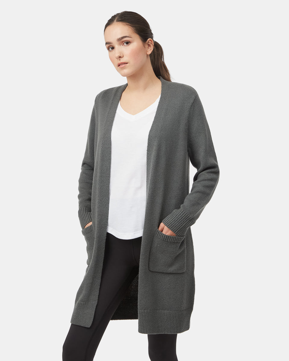 Tentree Women's Highline Wool Cardigan - Urban Green