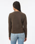 Tentree Women's Highline Fuzzy Crew Sweater - Black Olive Green