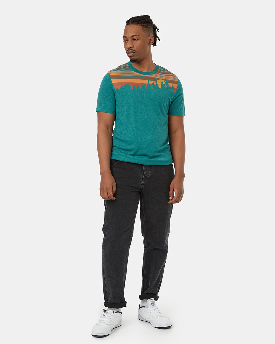 Tentree Men's Retro Juniper T-Shirt - North Sea Heather Sweet Birch