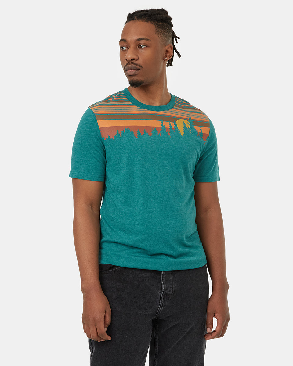 Tentree Men's Retro Juniper T-Shirt - North Sea Heather Sweet Birch