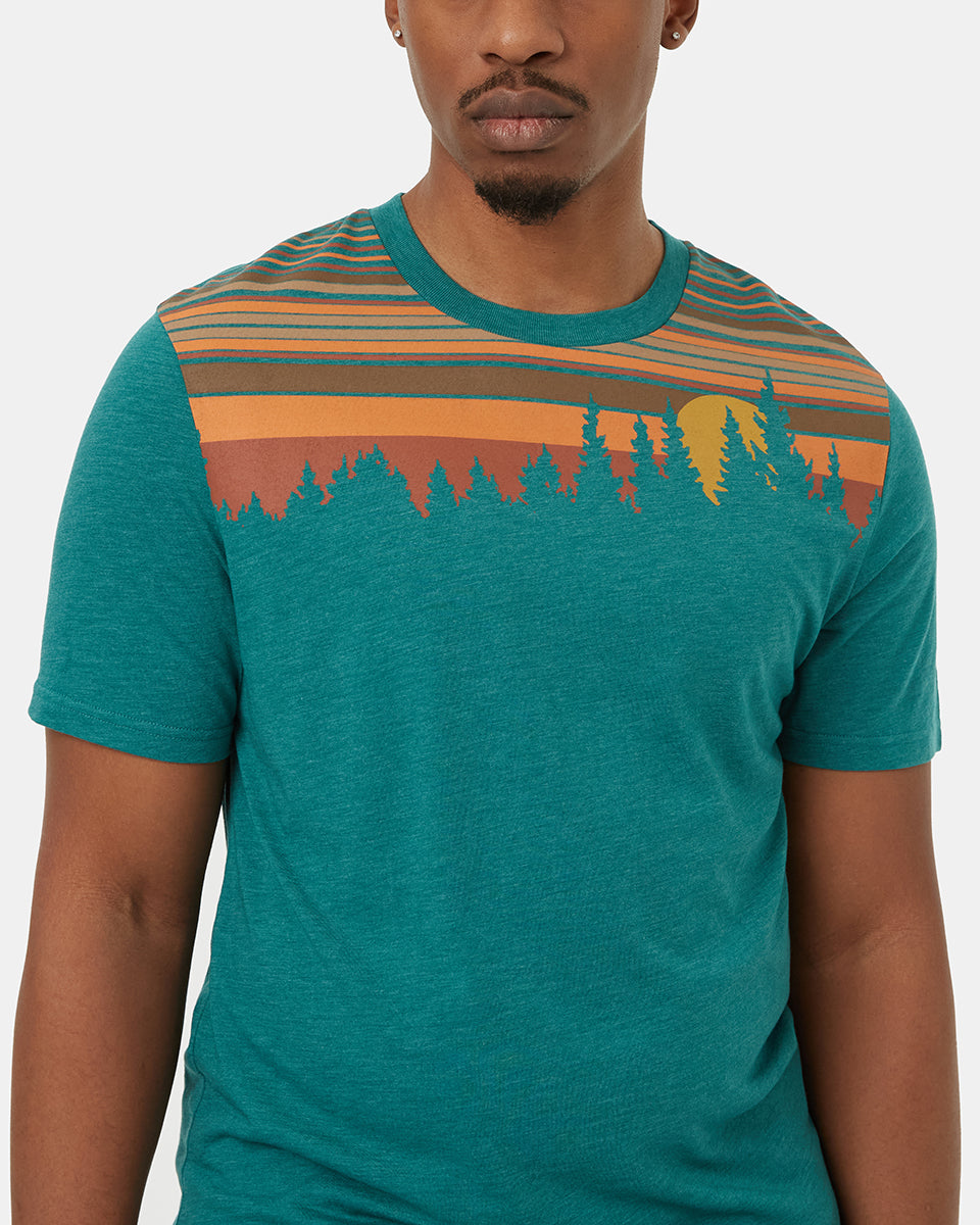 Tentree Men's Retro Juniper T-Shirt - North Sea Heather Sweet Birch