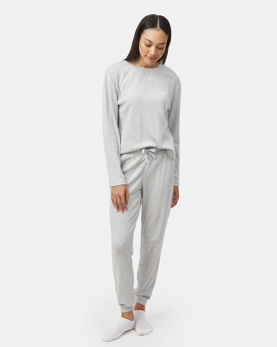 Tentree Women's Treewaffle Fulton Jogger - Hi Rise Grey Heather