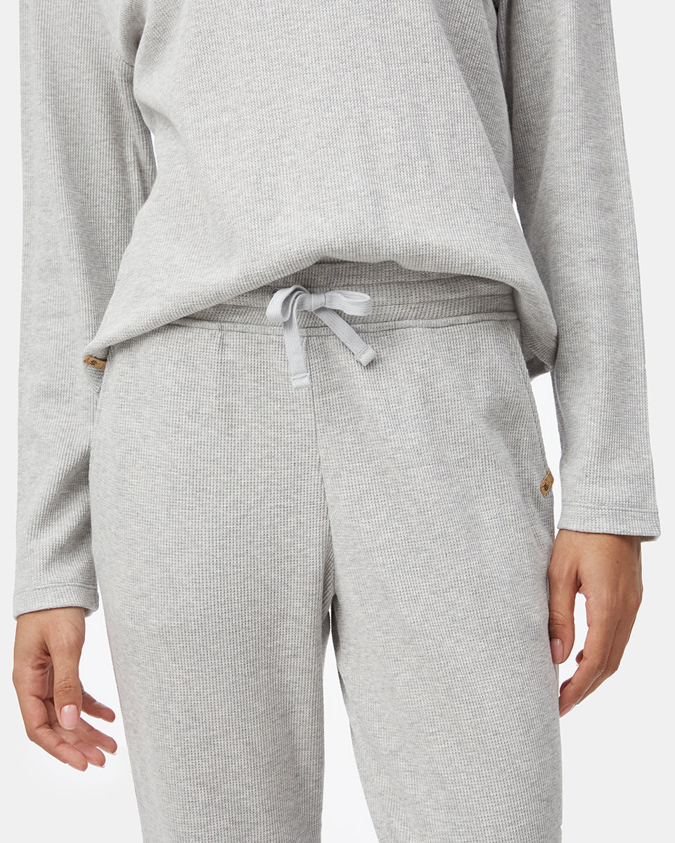 Tentree Women's Treewaffle Fulton Jogger - Hi Rise Grey Heather