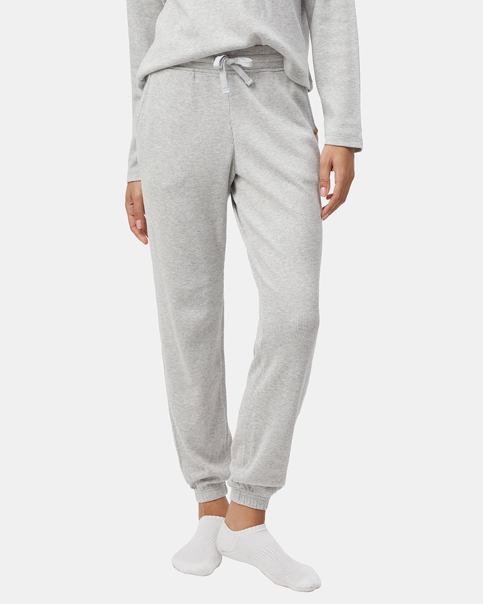 Tentree Women's Treewaffle Fulton Jogger - Hi Rise Grey Heather