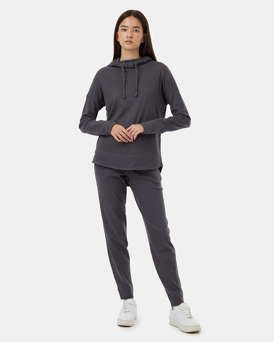 Tentree Women's Luxe Cowl Fleece - Graphite