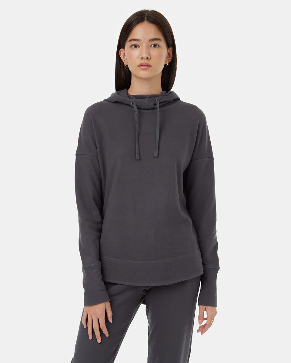 Tentree Women's Luxe Cowl Fleece - Graphite
