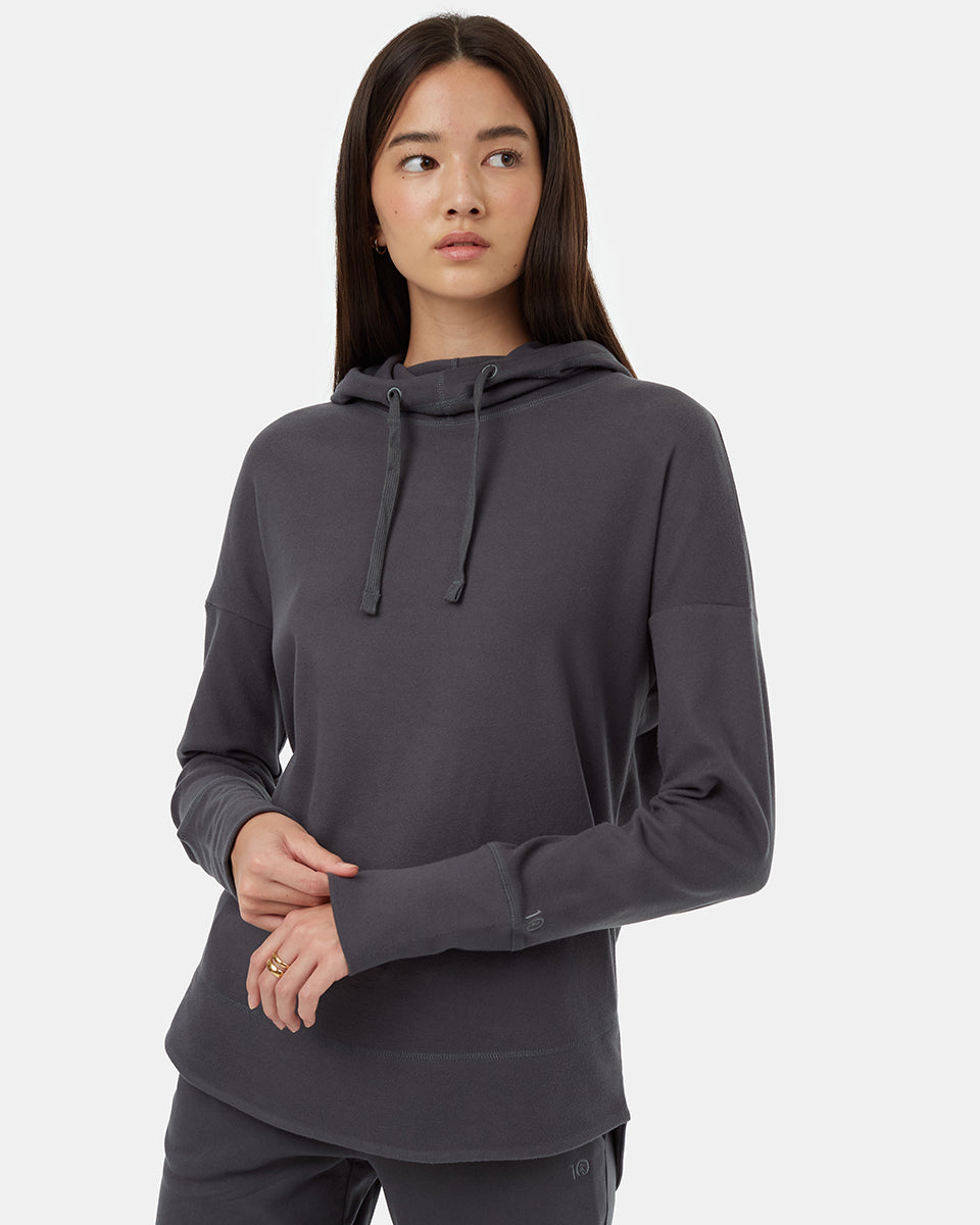 Tentree Women's Luxe Cowl Fleece - Graphite