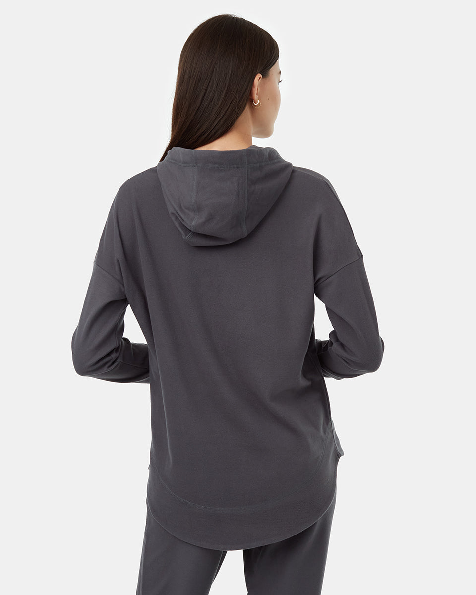 Tentree Women's Luxe Cowl Fleece - Graphite