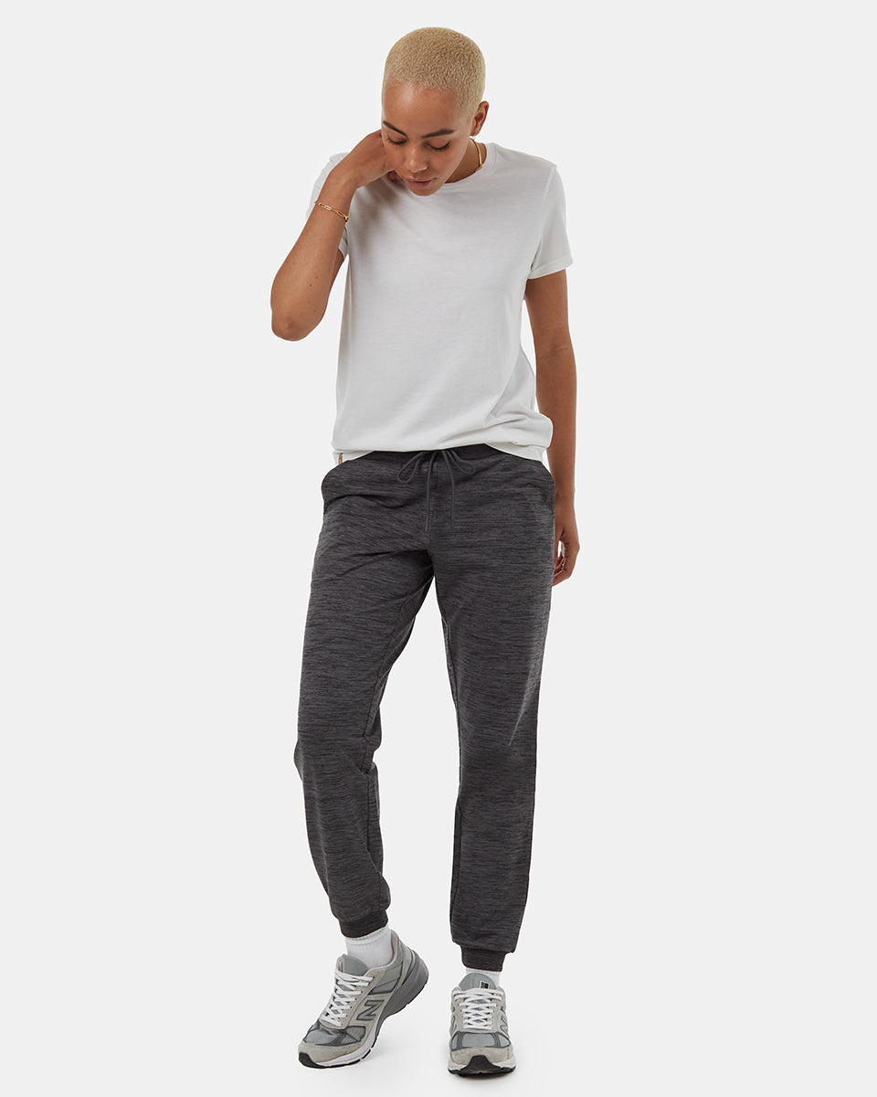 Tentree Women's Active Soft Knit Sweatpant - Granite Grey Space Dye