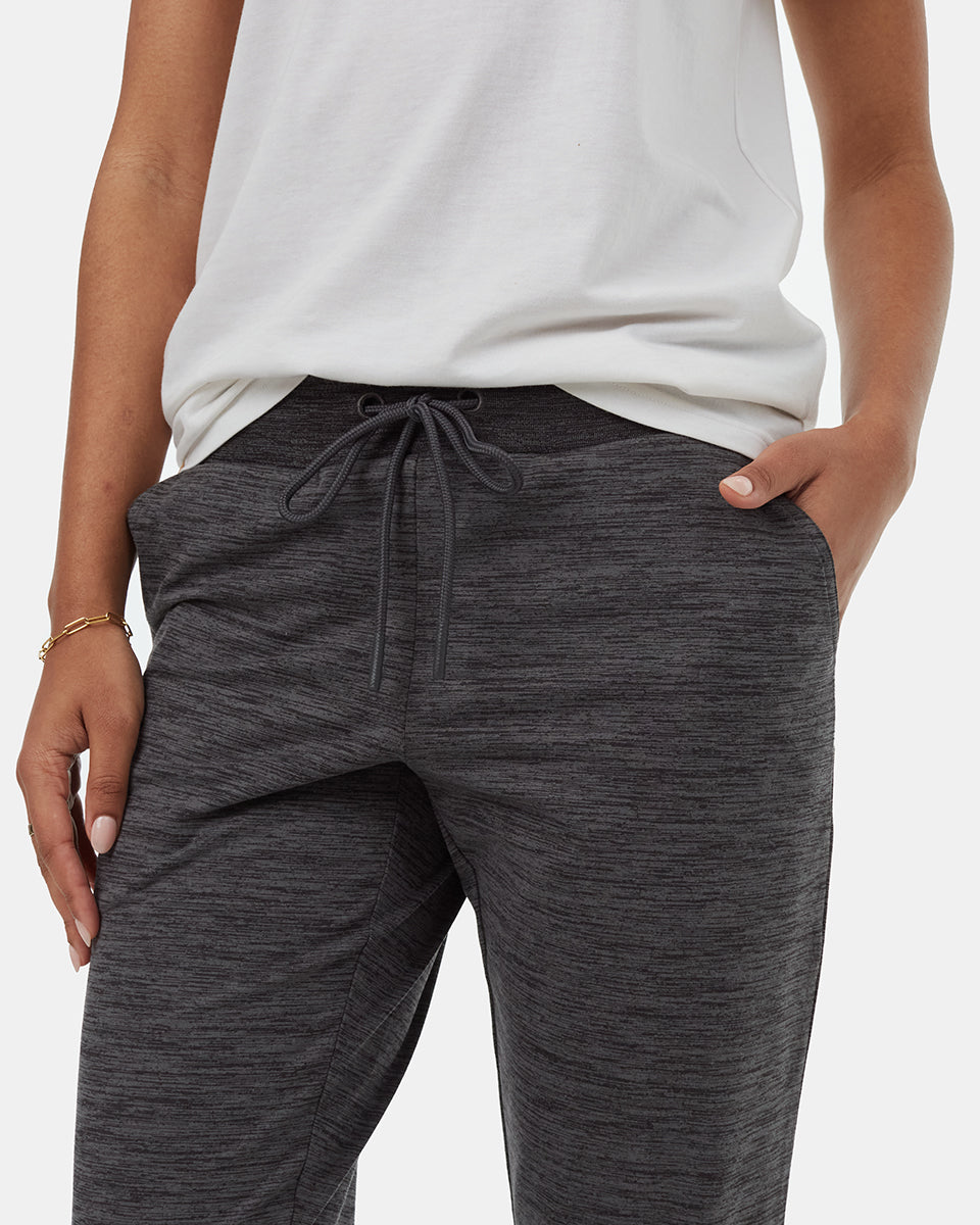 Tentree Women's Active Soft Knit Sweatpant - Granite Grey Space Dye