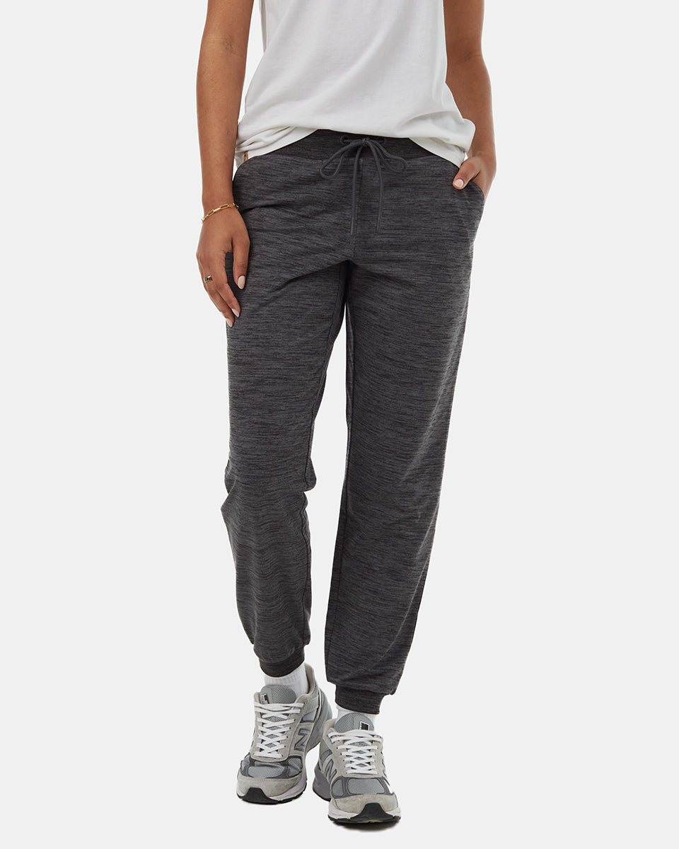 Tentree Women's Active Soft Knit Sweatpant - Granite Grey Space Dye