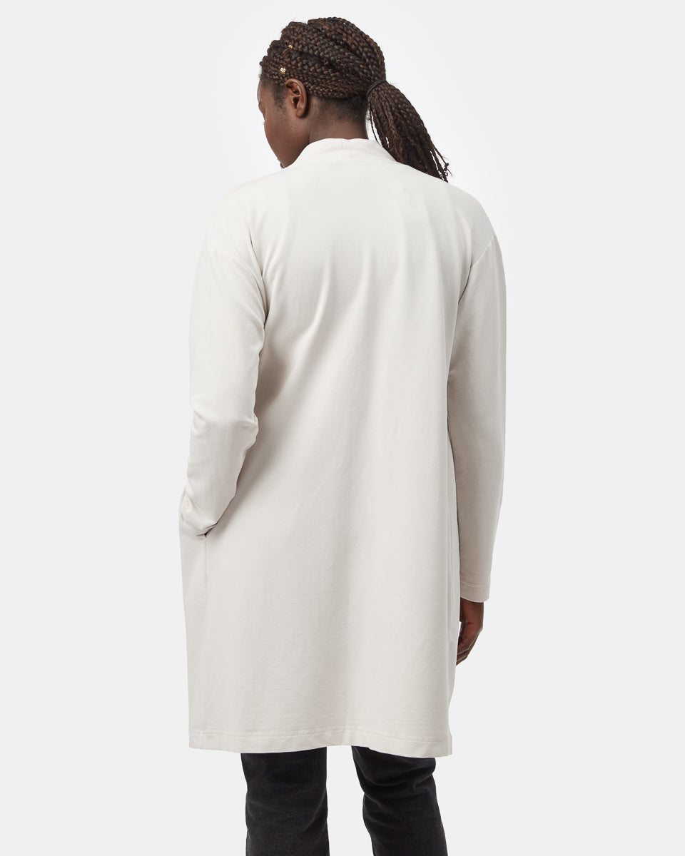 Tentree Women's French Terry Cardigan - Silver Cloud Grey