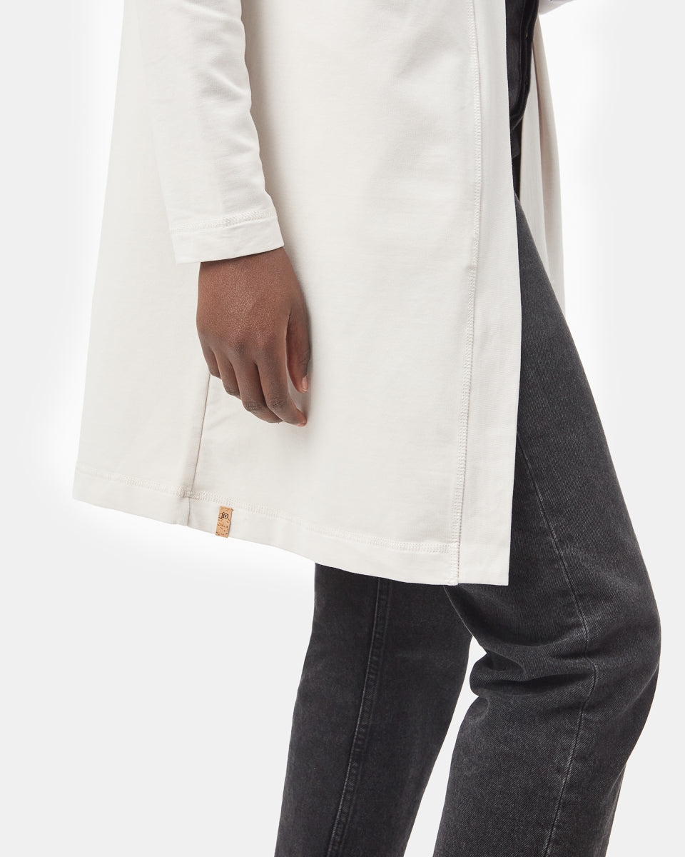 Tentree Women's French Terry Cardigan - Silver Cloud Grey