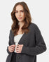 Tentree Women's Oversized Button Cardigan - Dark Grey Heather