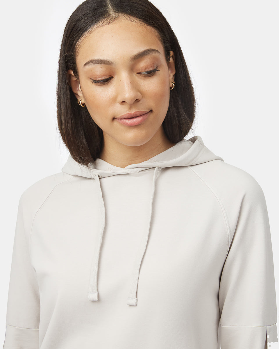 Tentree Women's Oversized French Terry Hoodie Dress - Silver Grey Cloud