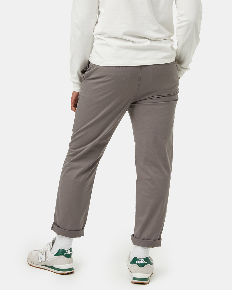 Tentree Men's Stretch Twill Straight Pull On Pant - Granite Grey