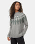 Tentree Women's Highline Wool Intarsia Sweater - Grey Heather Hunter Green