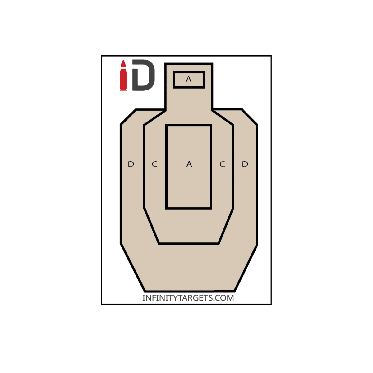 Infinity Targets Half-Size USPSA Paper Targets