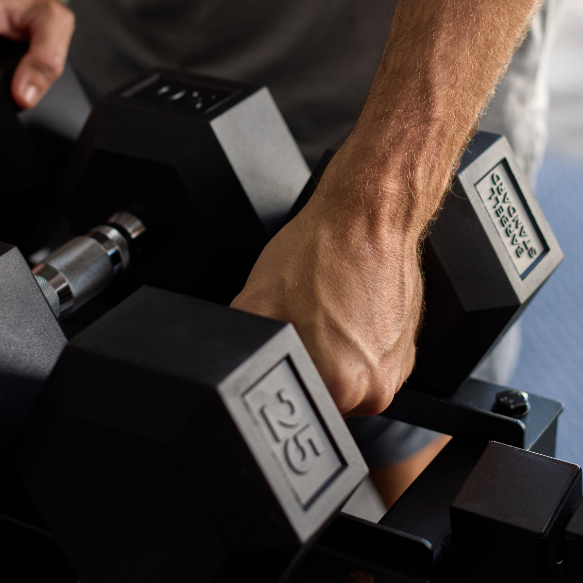 Barbell Standard Rubber Hex Dumbbells - view 25