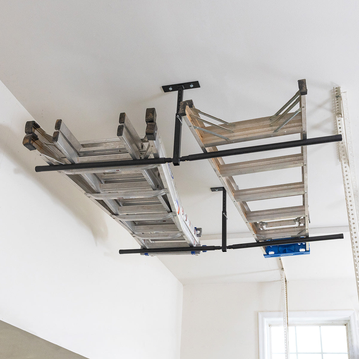Hi-Port 2 | Ladder Adjustable Ceiling Storage Rack | Double | Holds 150 lbs - product view 1
