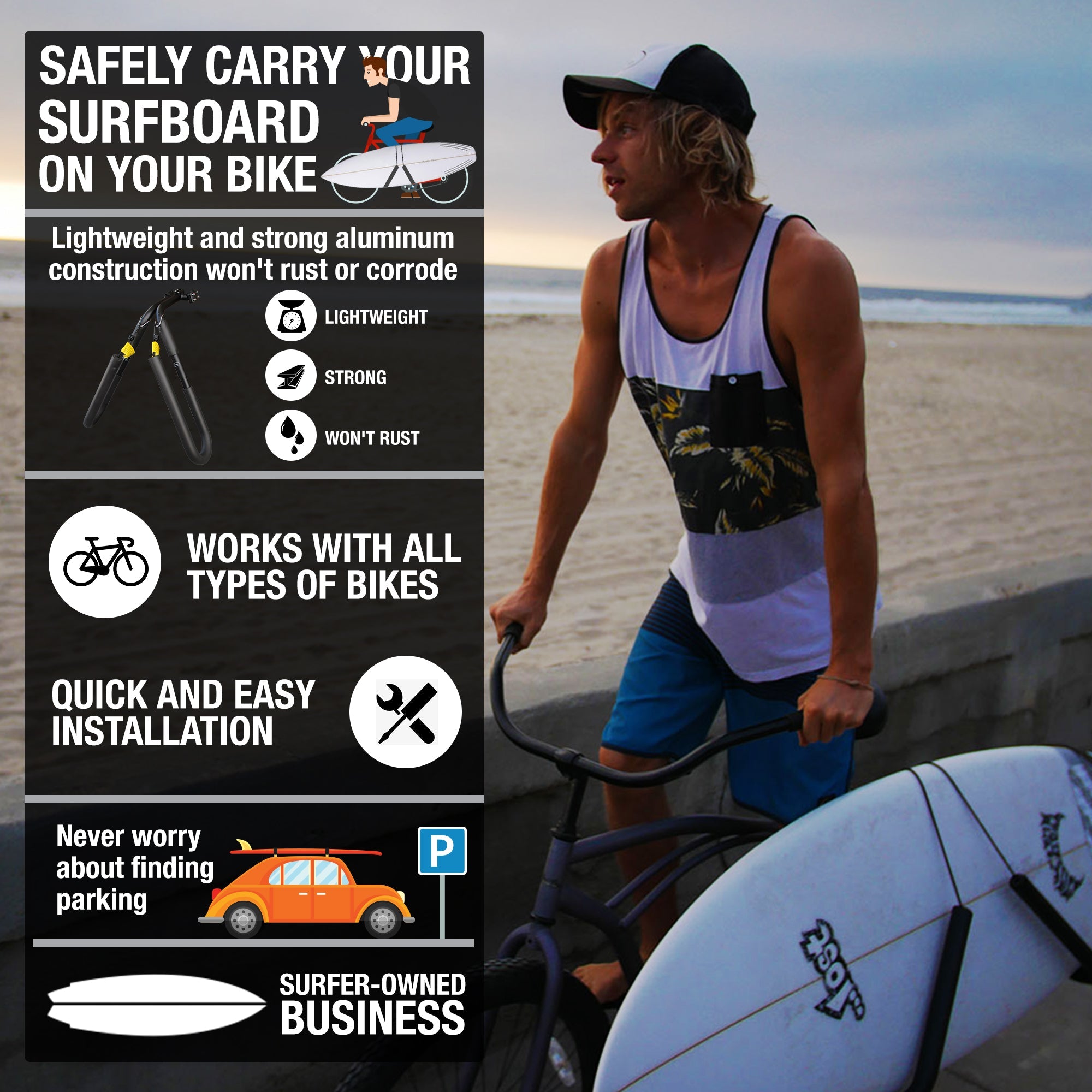 Surfboard Bike Rack by Ho Stevie!