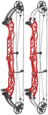 Hoyt Concept XTS 40 LD target bow in Red Flare, shown with black and white limb finishes