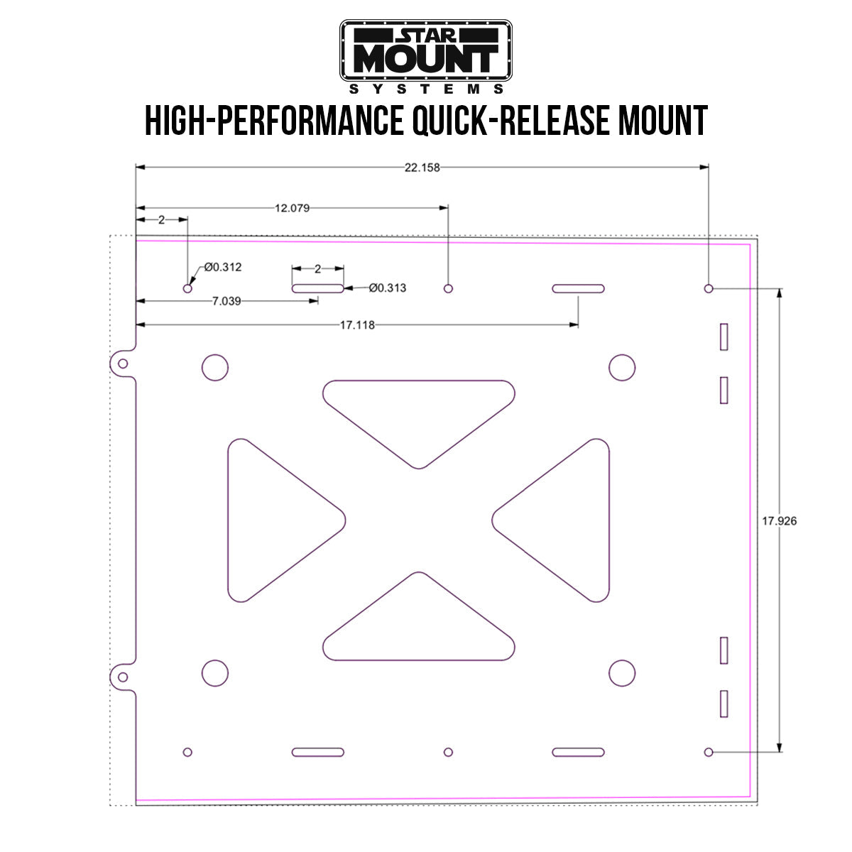 Quick-Release Mount for Starlink High Performance In-Motion Dish (Gen 2) — product view 12