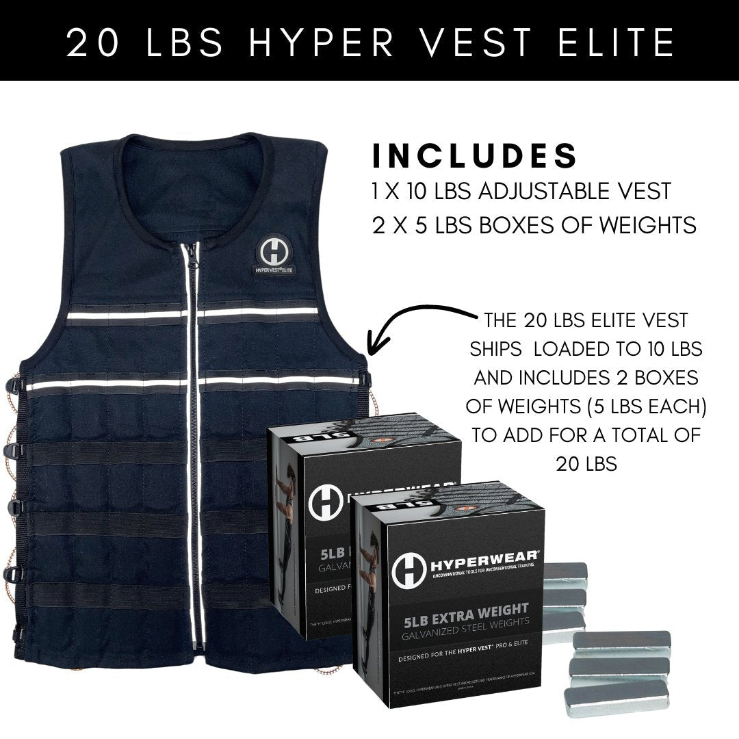 Hyperwear Hyper Vest ELITE Adjustable Weighted Vest