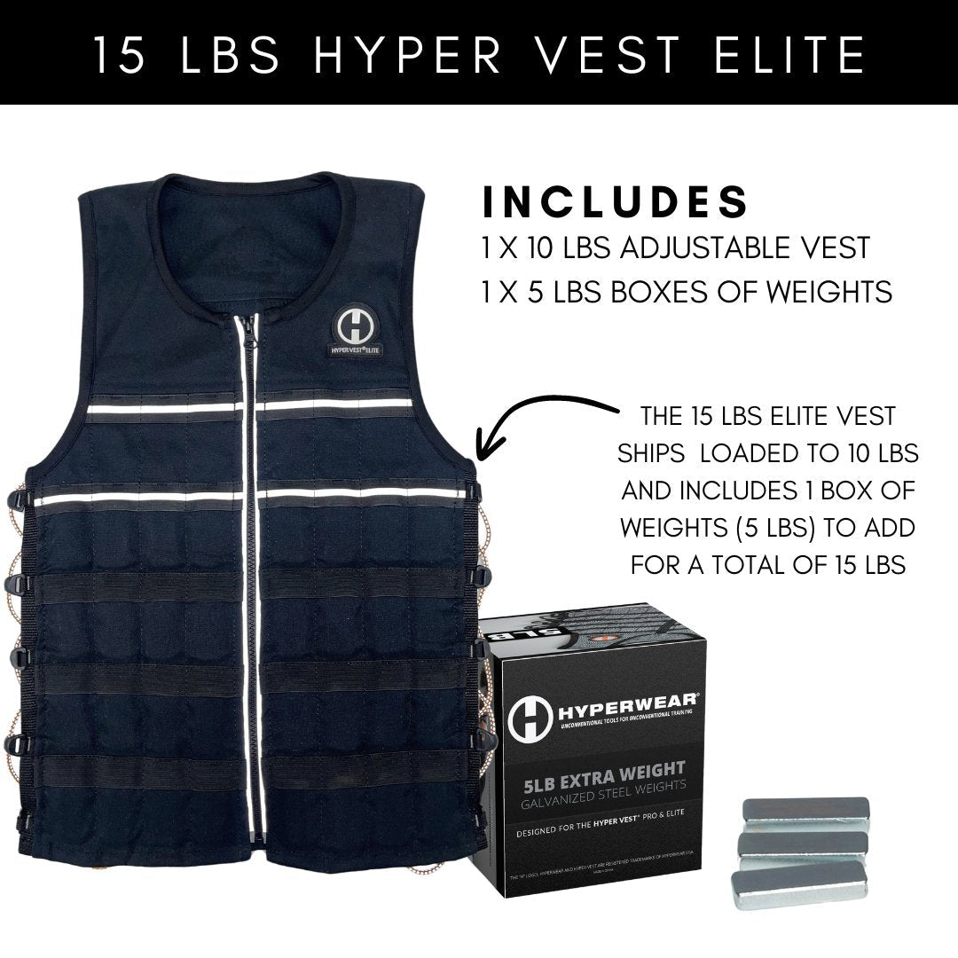 Hyperwear Hyper Vest ELITE Adjustable Weighted Vest