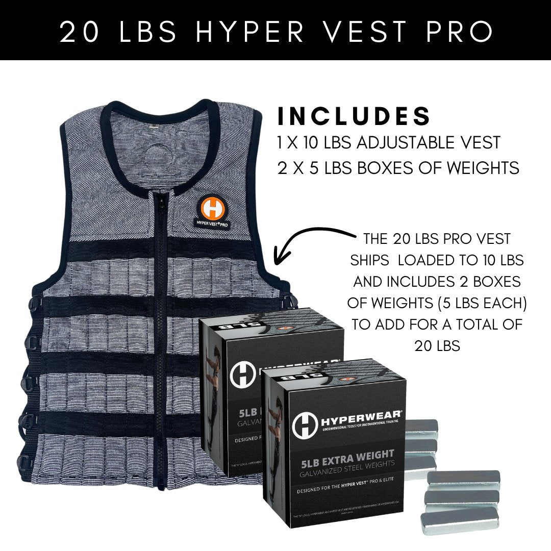 Hyperwear Hyper Vest PRO Adjustable Weighted Vest