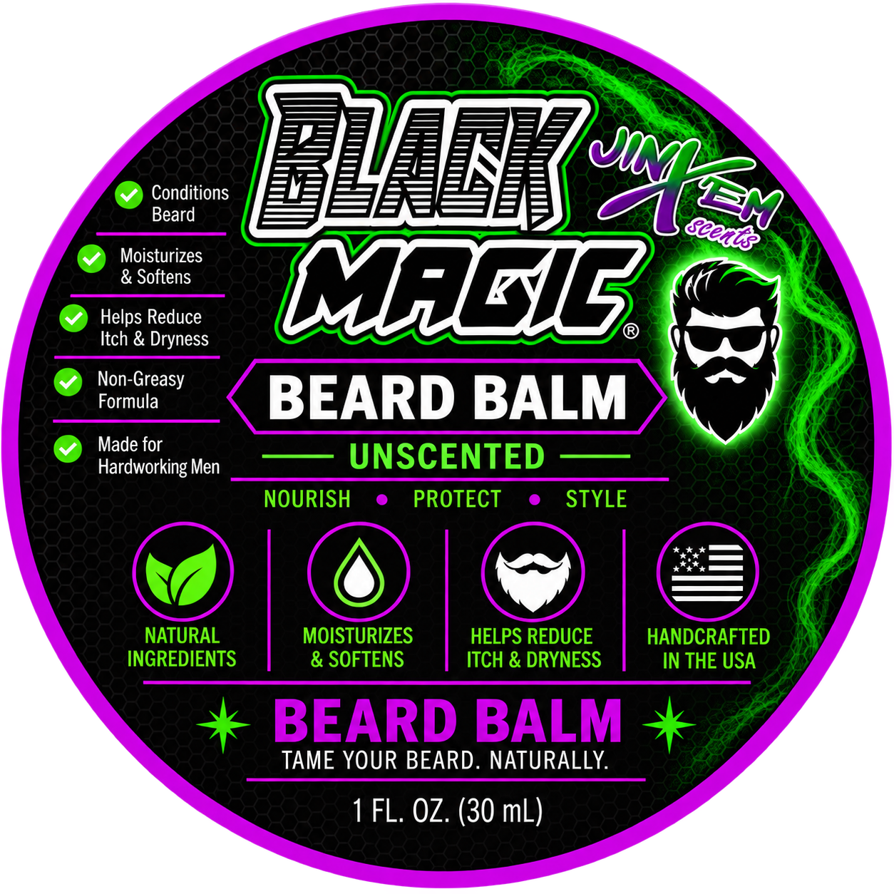 Jinx’em Black Magic Unscented Beard Balm – 1 oz – view 2
