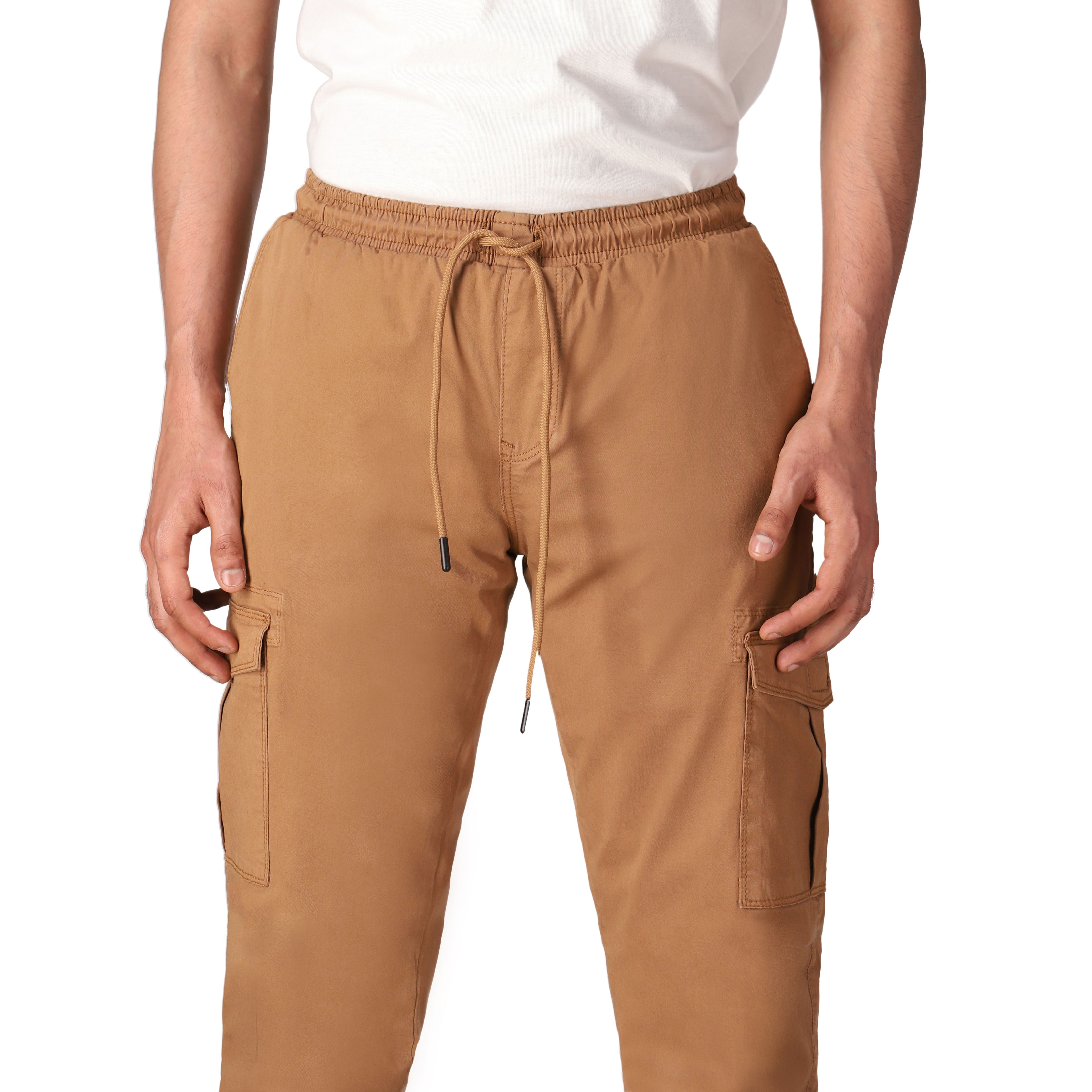 White Duck Cargo Stretch Jogger Pants
