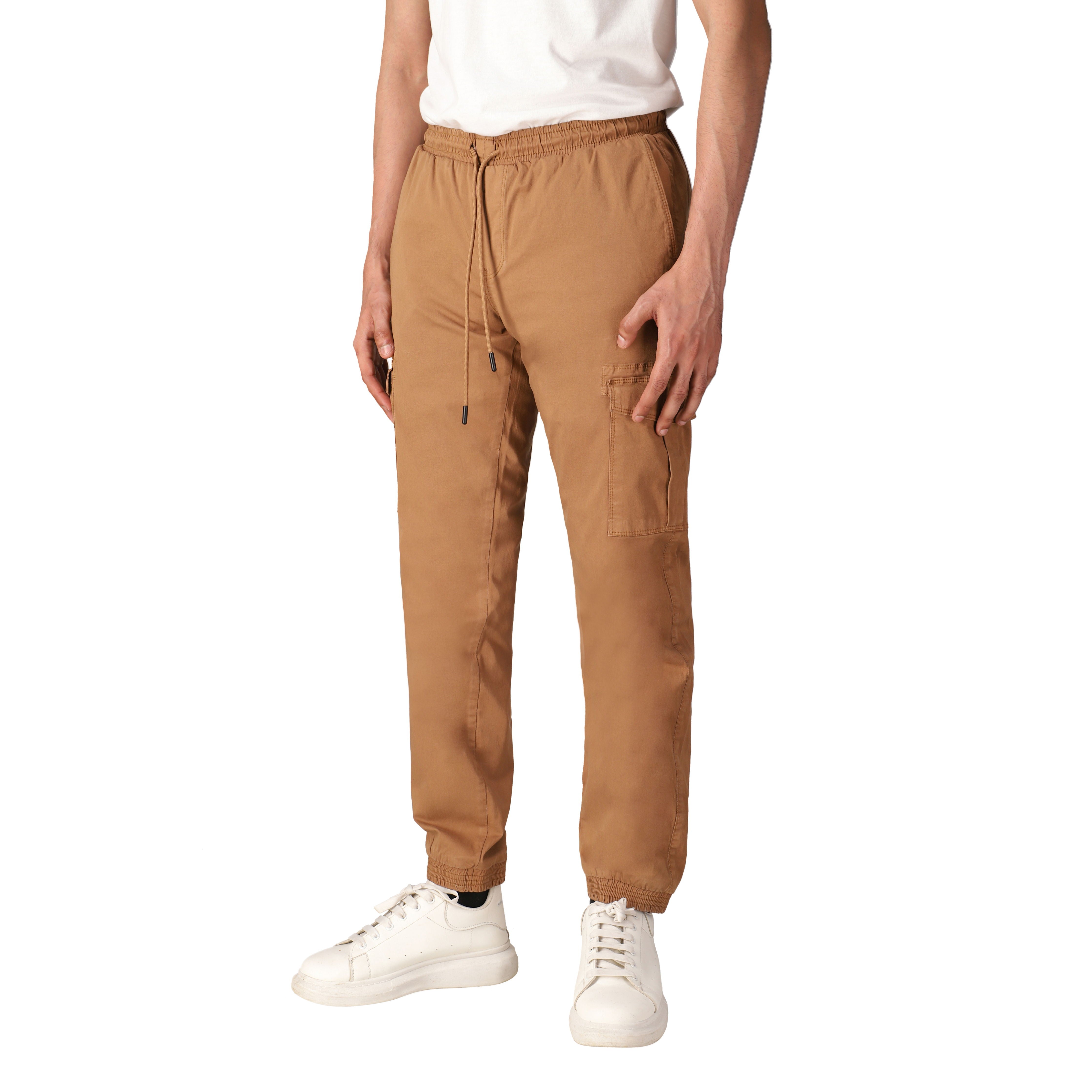 White Duck Cargo Stretch Jogger Pants