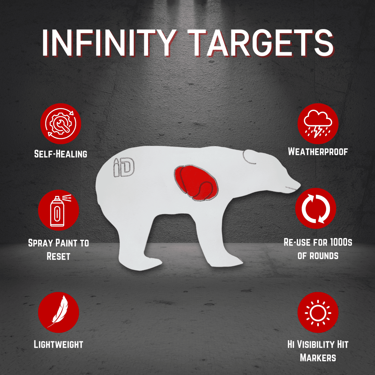 Infinity Bear Target Silhouette