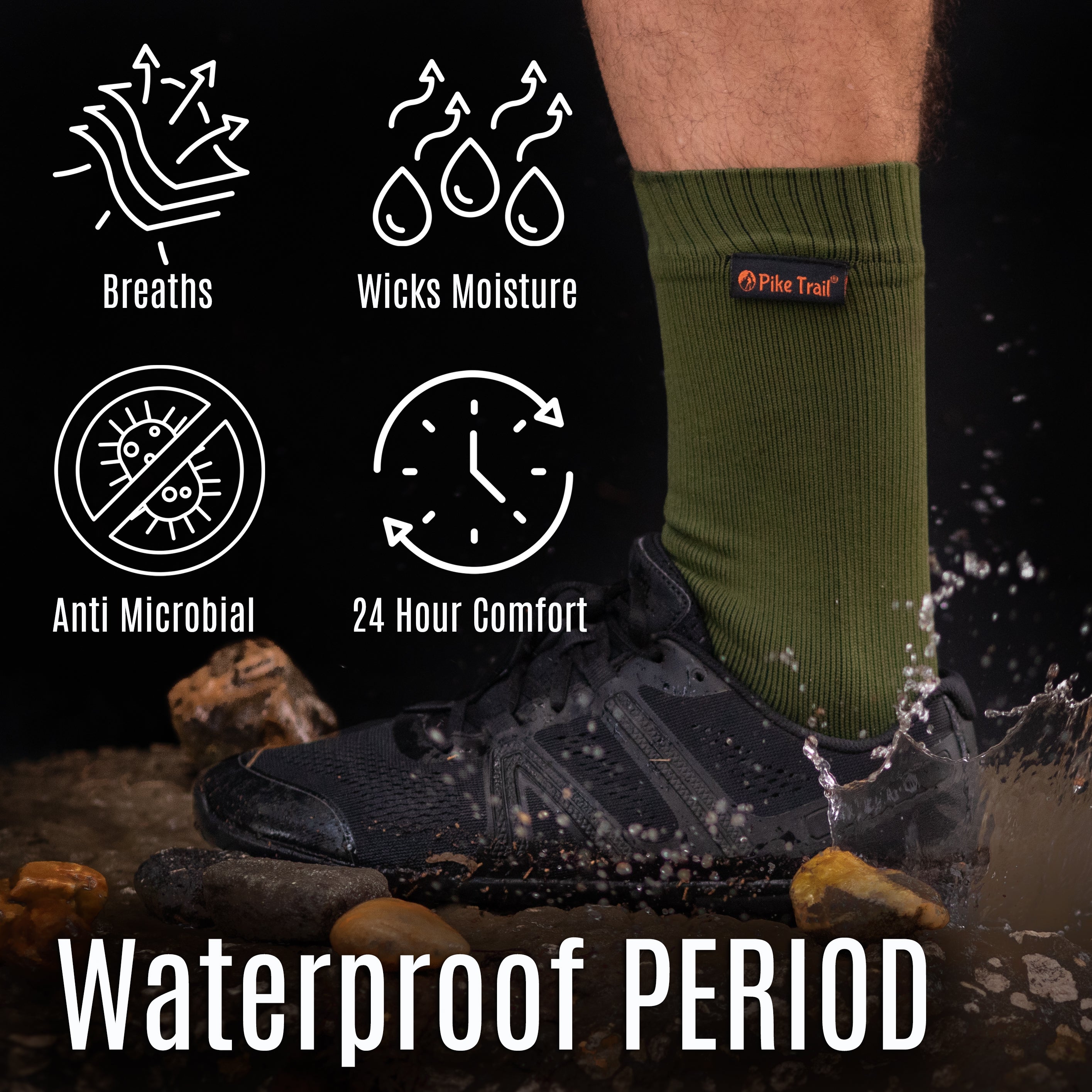 Pike Trail Waterproof Breathable Socks by Pike Trail