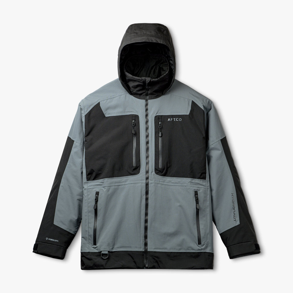 AFTCO Hydronaut Insulated Jacket MJ80 in Charcoal, front view
